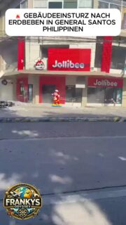 🚨 Gebäudeeinsturz nach Erdbeben in General Santos
Nach einem schweren Erdbeben der Stärke 7,8 am Montagmorgen wurden in General Santos deutliche strukturelle Schäden an Gebäuden gemeldet.
In der gesamten Stadt kam es zu Stromausfällen, außerdem werden weiterhin mehrere Nachbeben registriert.
#Erdbeben #Philippinen #GeneralSantos #Naturkatastrophe #BreakingNews