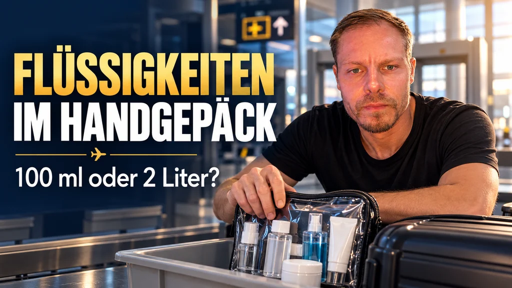 Flüssigkeiten im Handgepäck: Wann gelten 100 ml und wann 2 Liter?