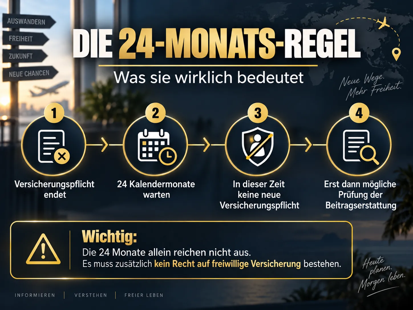 Vier Schritte zur 24-Monats-Regel und zur Prüfung der Beitragserstattung